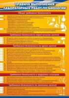 Стенд "Правила выполнения лабораторных работ по биологии" (вариант 2) - «globural.ru» - Енисейск