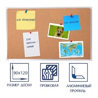 Доска пробковая 1200х900 - «globural.ru» - Енисейск
