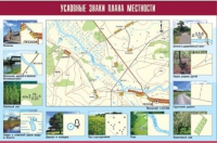 Таблица демонстрационная "Условные знаки плана местности" (винил 100x140) - «globural.ru» - Енисейск