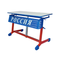Стол ученический двухместный "Патриот-2о" на газовом лифте (р.гр. № 3-7 и наклоном столешницы) - «globural.ru» - Енисейск