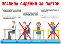 Таблица Правила сидения  за партой 1000*1400 винил - «globural.ru» - Енисейск