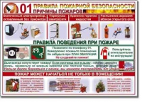 Стенд "Правила пожарной безопасности для школьников". - «globural.ru» - Енисейск
