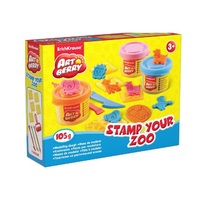 Пластилин на растительной основе Artberry/Stamp Your Zoo 3 бан./35 г со штампами - «globural.ru» - Енисейск