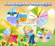 Стенд "Календарь природы" (вариант 1) - «globural.ru» - Енисейск